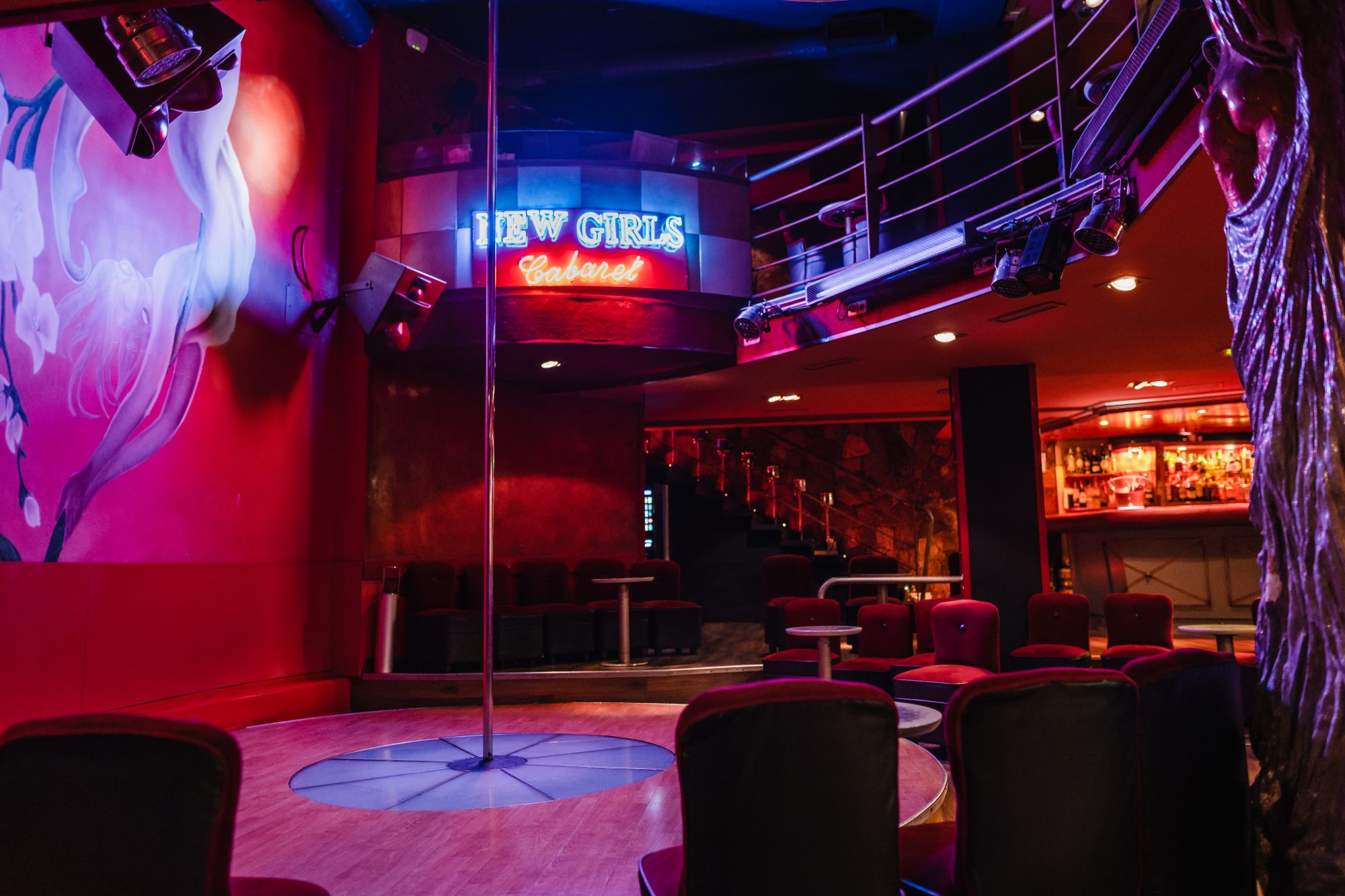New Girls Cabaret Strip Club in the Center of Madrid.